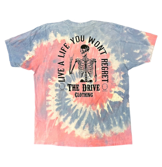 "Live a Life You Won't Regret" Tie Dye Tee