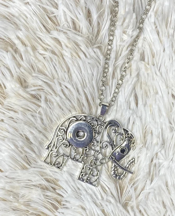 Ellie Elephant Snap Jewel Necklace
