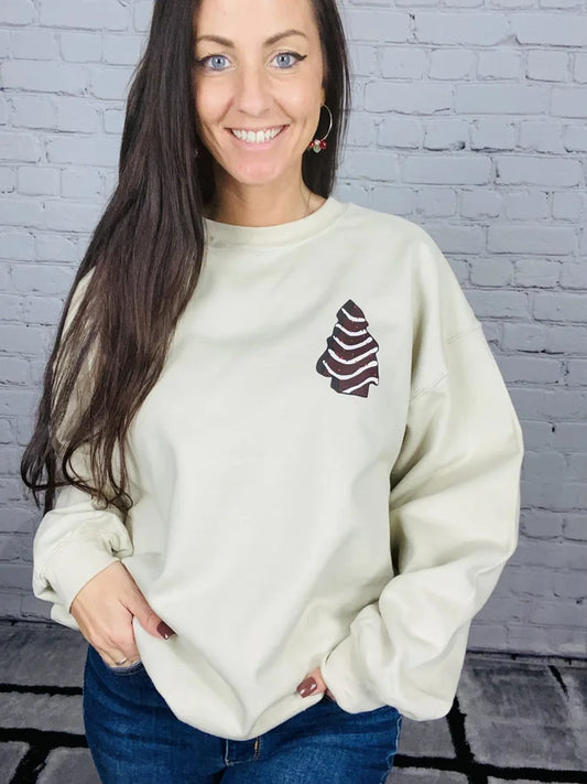 "Brown Cake Tree" POCKET LOGO ONLY Short Sleeve/Long Sleeve/Crewneck Sweatshirt