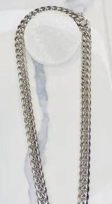 Stainless Steel Cuban Link Chain - 24"