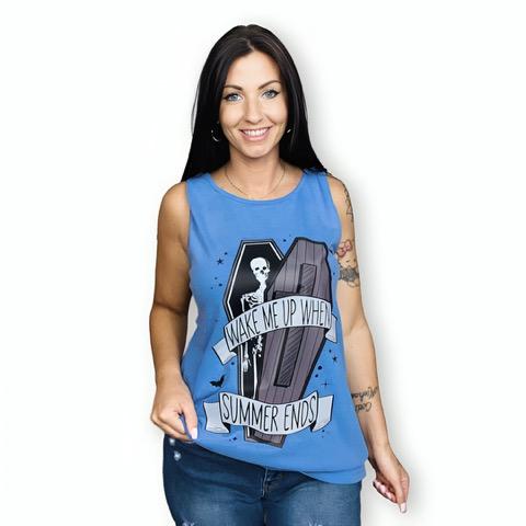 "Wake Me Up When Summer Ends" Graphic Tank Top