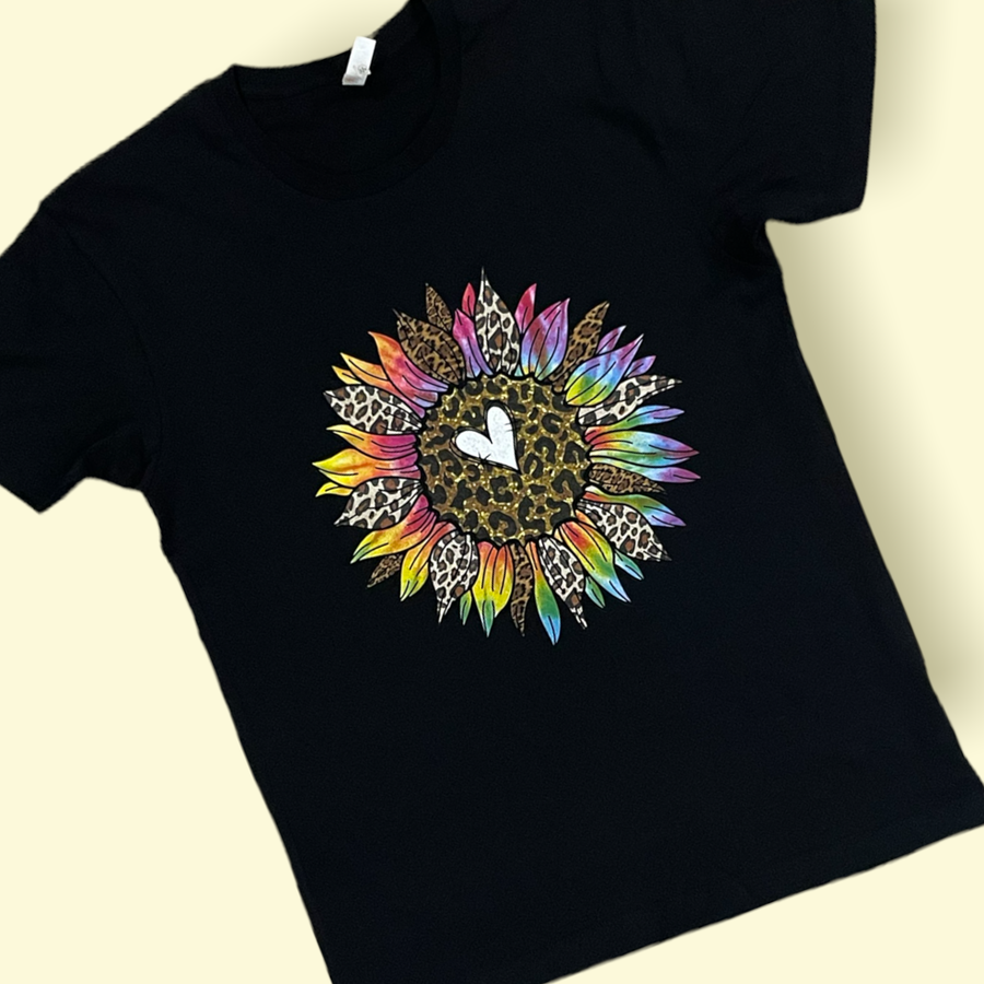 "Tie Dye Sunflower" Short Sleeve/Crewneck/Hoodie