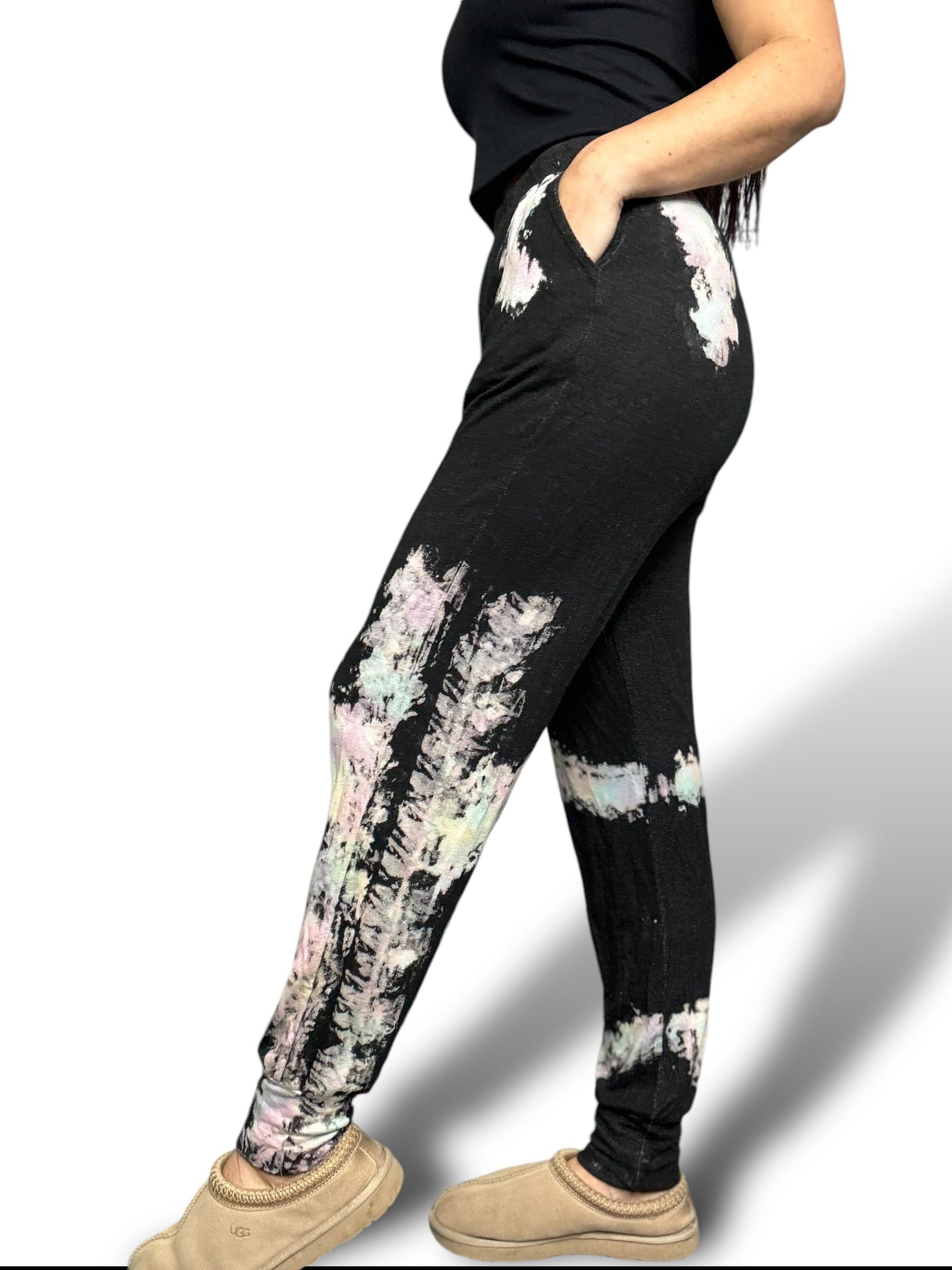 Reg. Black/Pastel Tie Dye Joggers