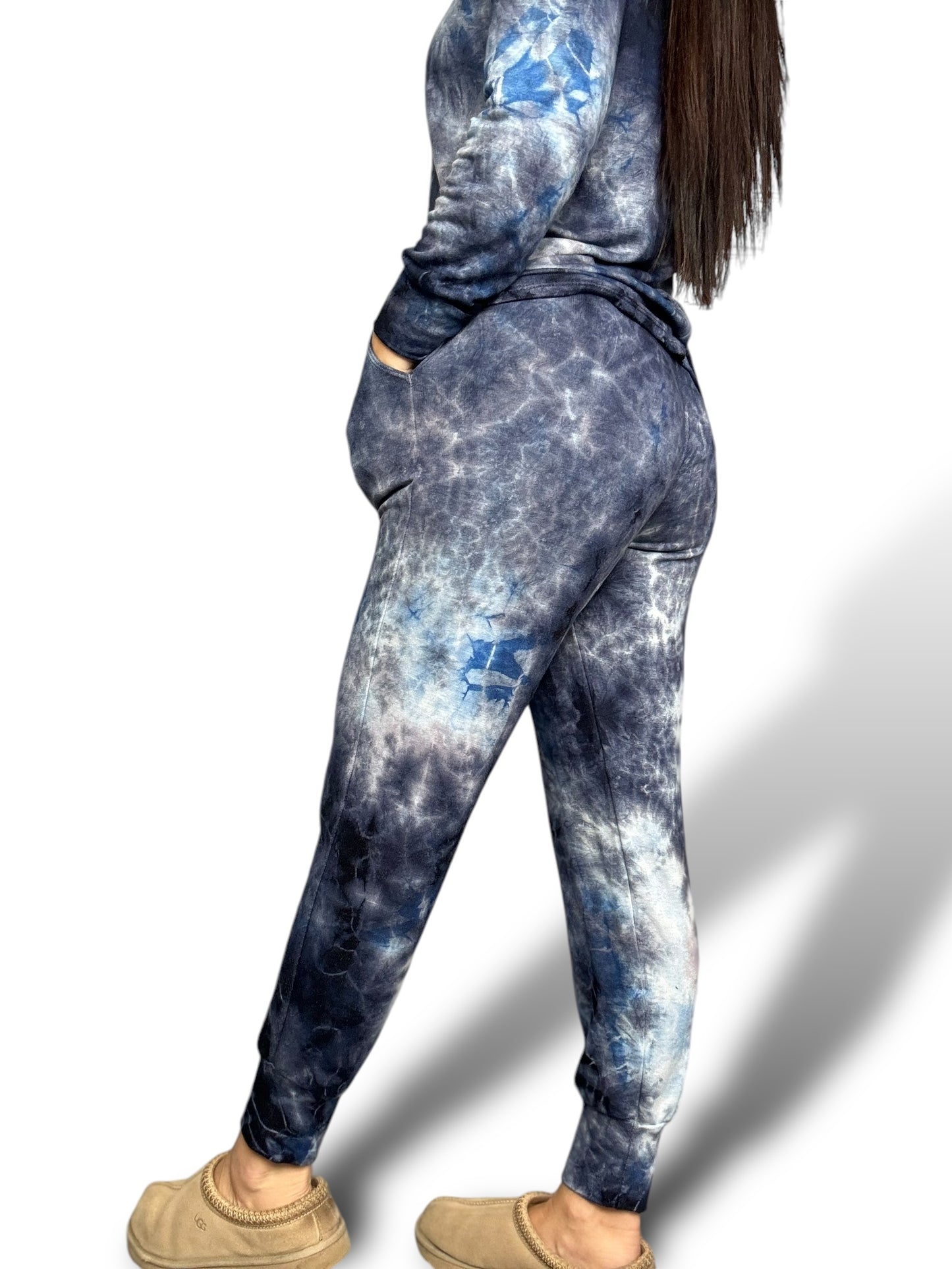 Navy Tie Dye Long Sleeve Top and Matching Joggers (Sold Separately)
