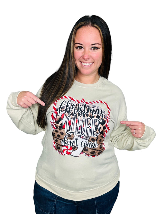 "Christmas Calories Don't Count" Crewneck Sweatshirt