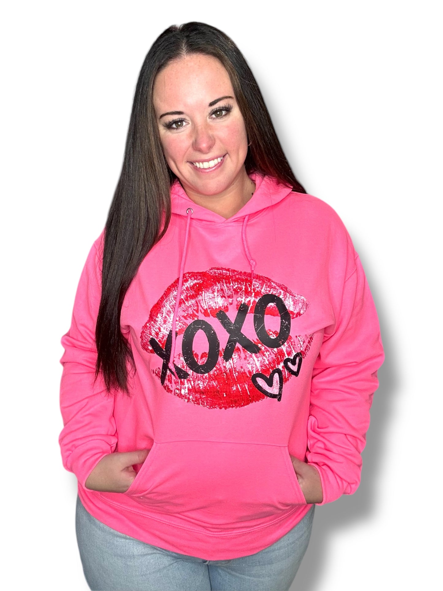 "X's and O's" Hoodie (w/ Front, Sleeve, and Hood Print)