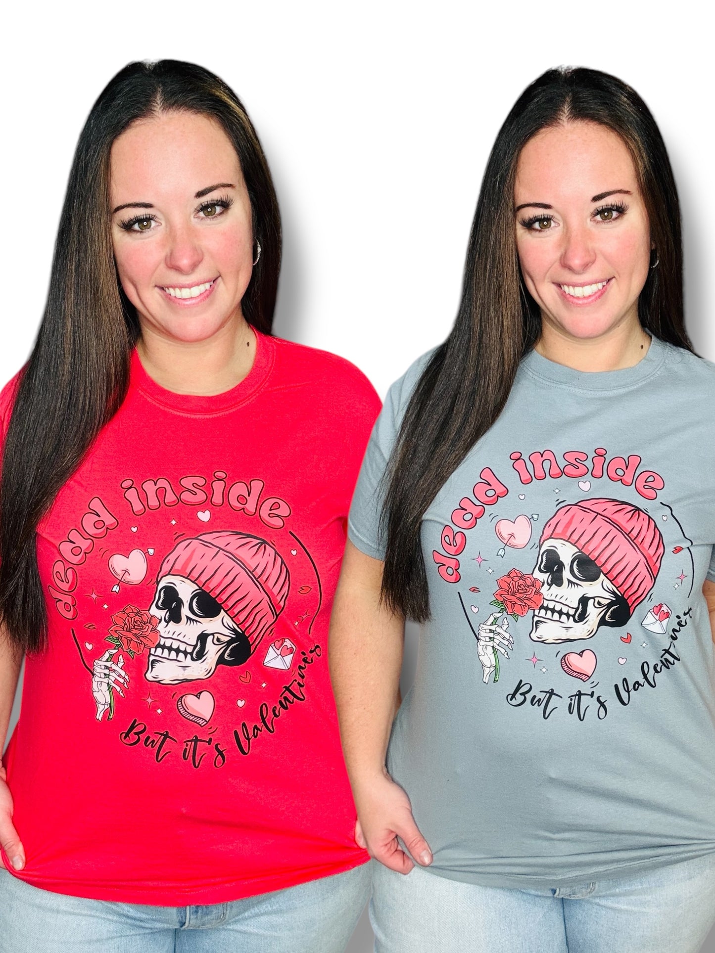 "Dead Inside But It's Valentine's" Short Sleeve/Crewneck Sweatshirt