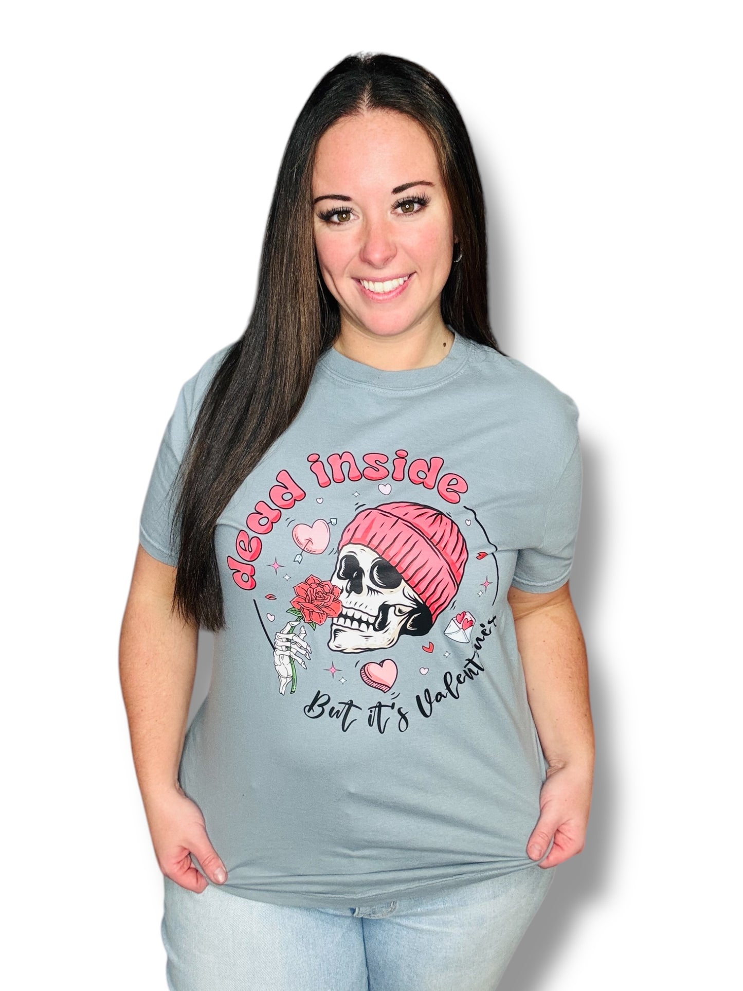 "Dead Inside But It's Valentine's" Short Sleeve/Crewneck Sweatshirt