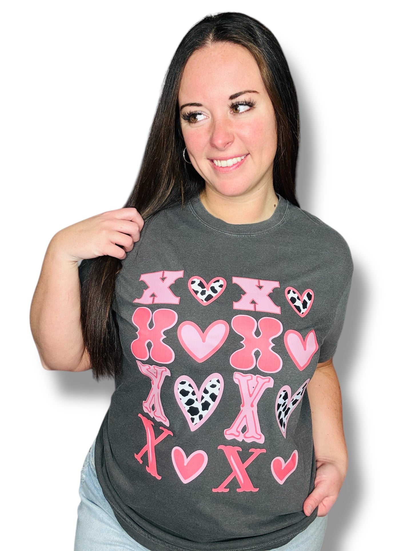 "XOXO Western Style" Short Sleeve/Crewneck Sweatshirt