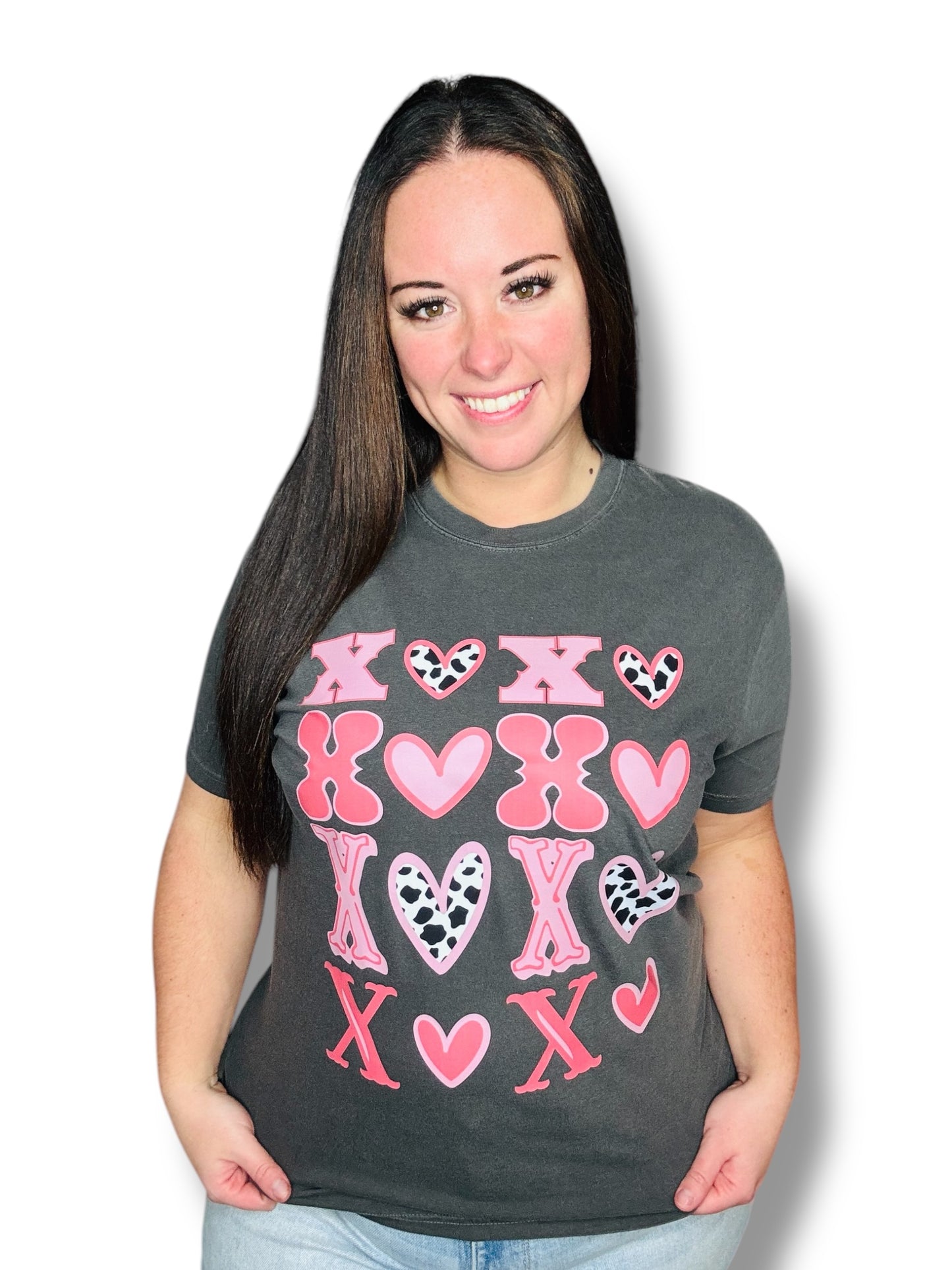 "XOXO Western Style" Short Sleeve/Crewneck Sweatshirt