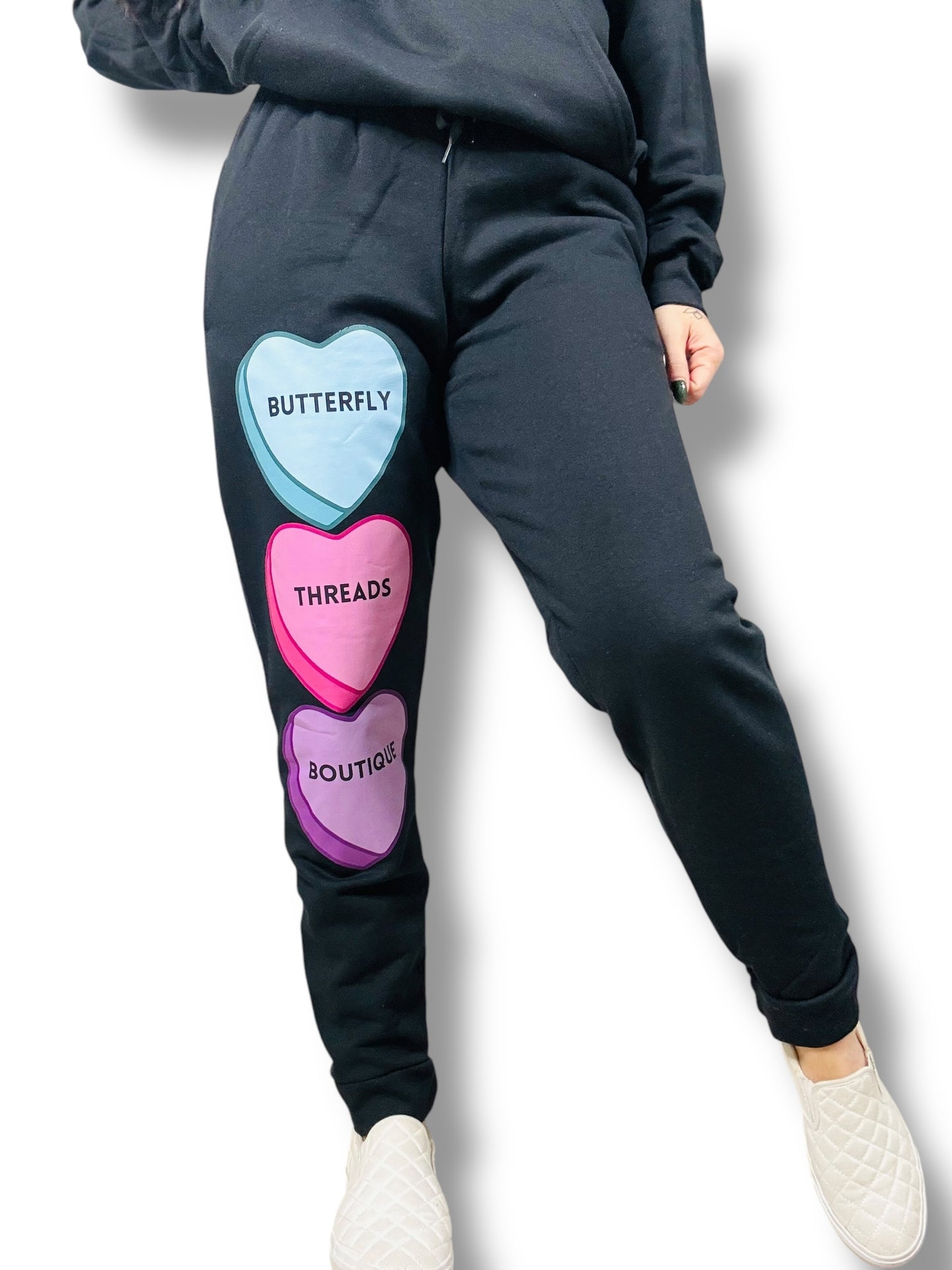 "BTB Candy Heart" Graphic Joggers