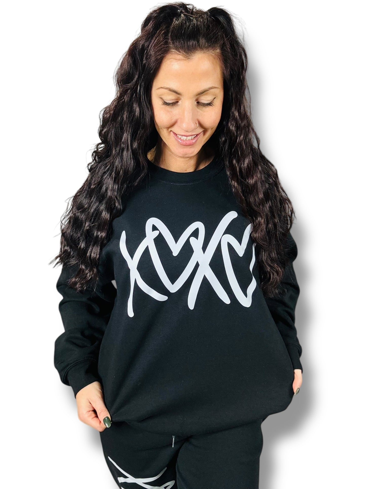 "XOXO 2.0" (White Ink) Graphic Short Sleeve/ Hoodie/Crewneck Sweatshirt