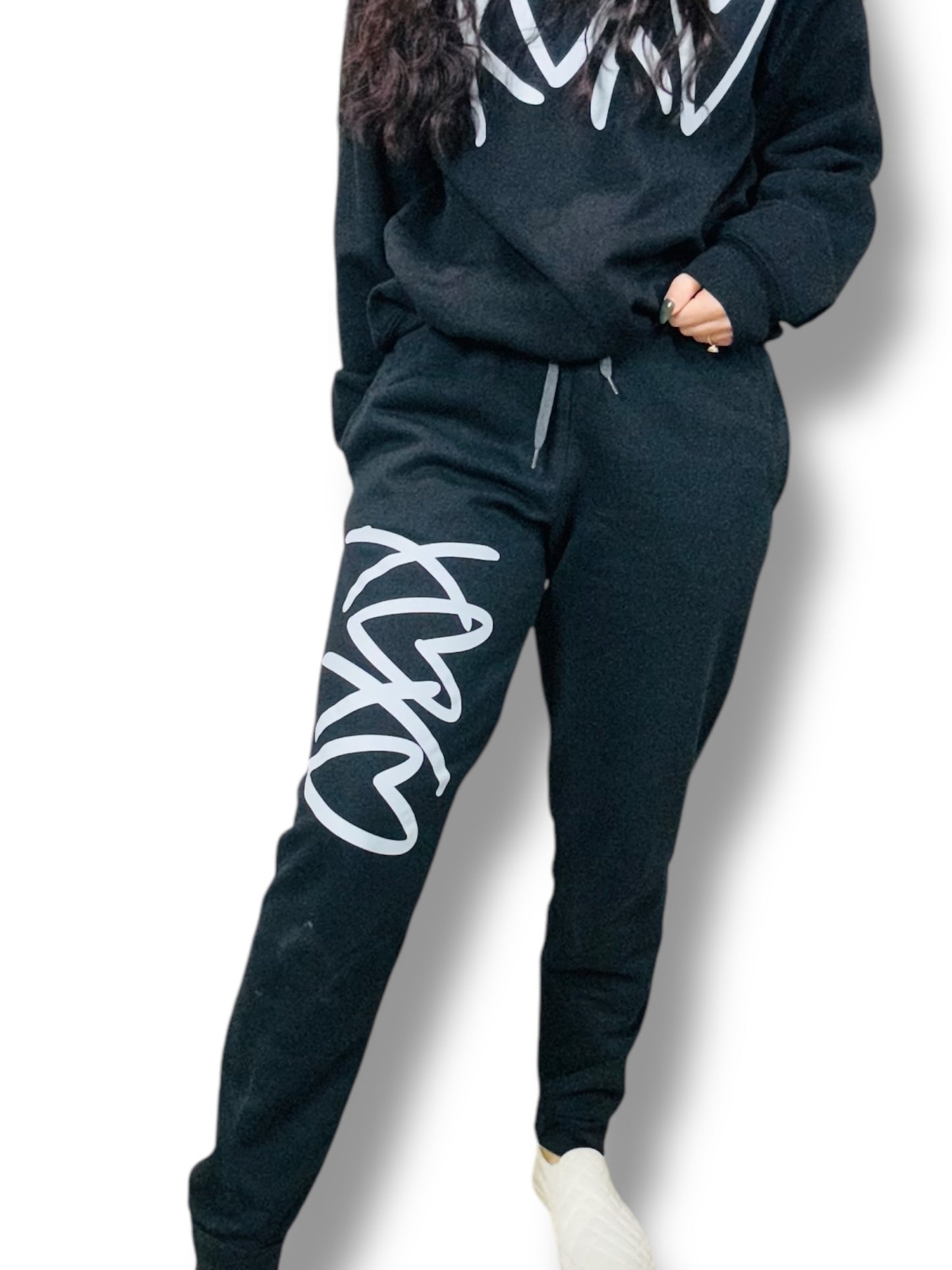 "XOXO" (White Ink) Graphic Joggers