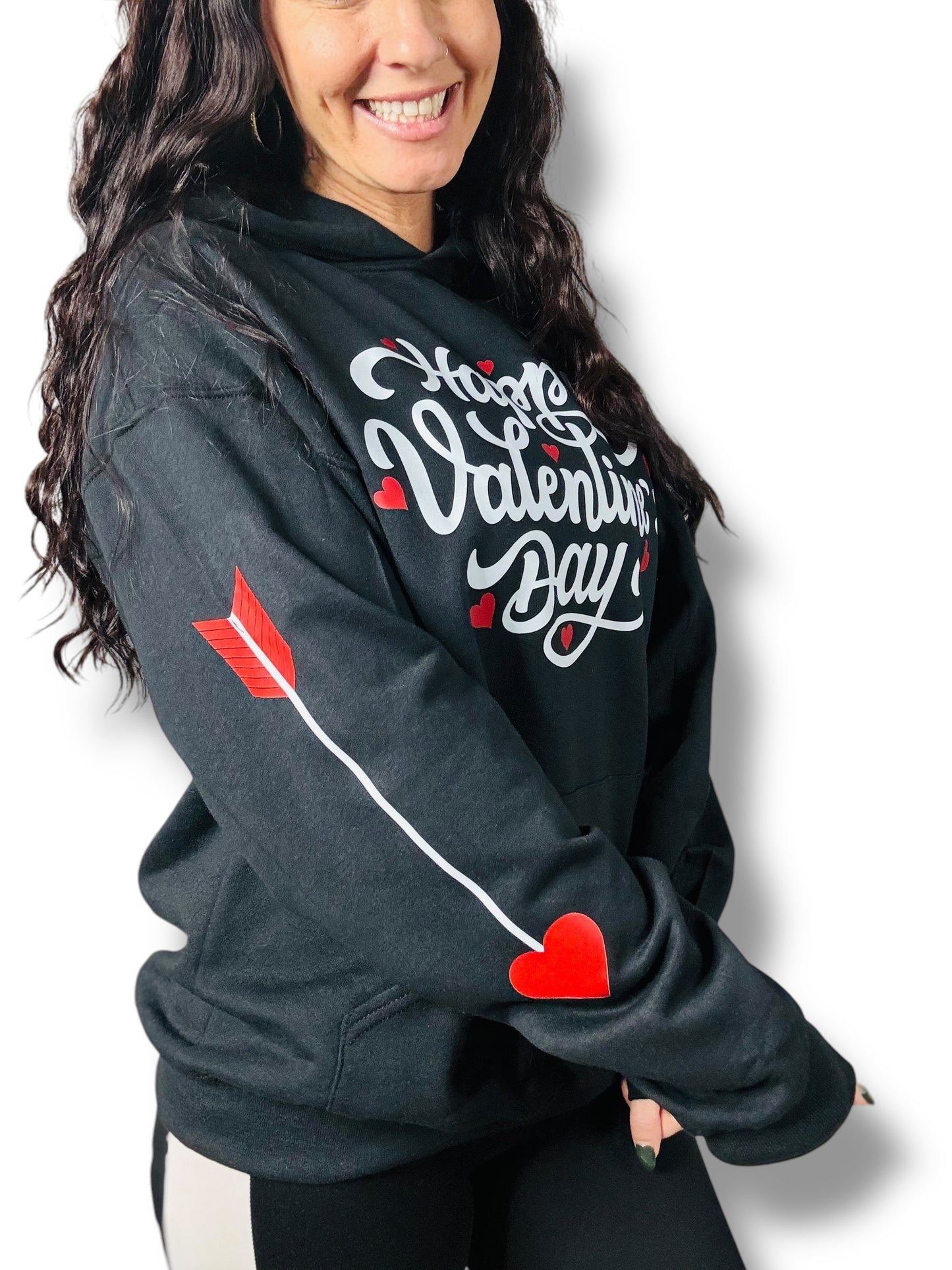 "Happy Valentine's Day" Graphic Hoodie/Crewneck Sweatshirt