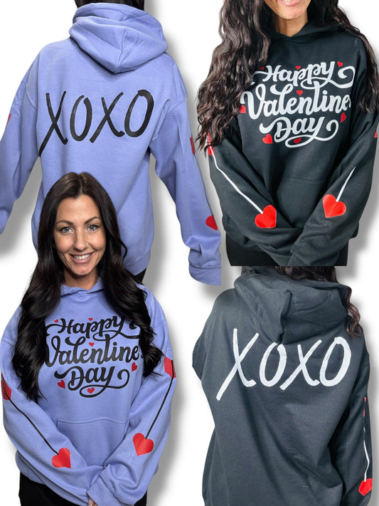 "Happy Valentine's Day" Graphic Hoodie/Crewneck Sweatshirt