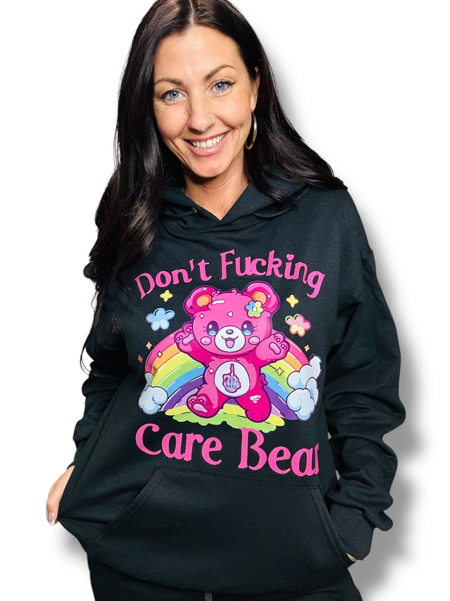 "Don't F***ing Care Bear " Graphic Short Sleeve/Hoodie/Crewneck Sweatshirt