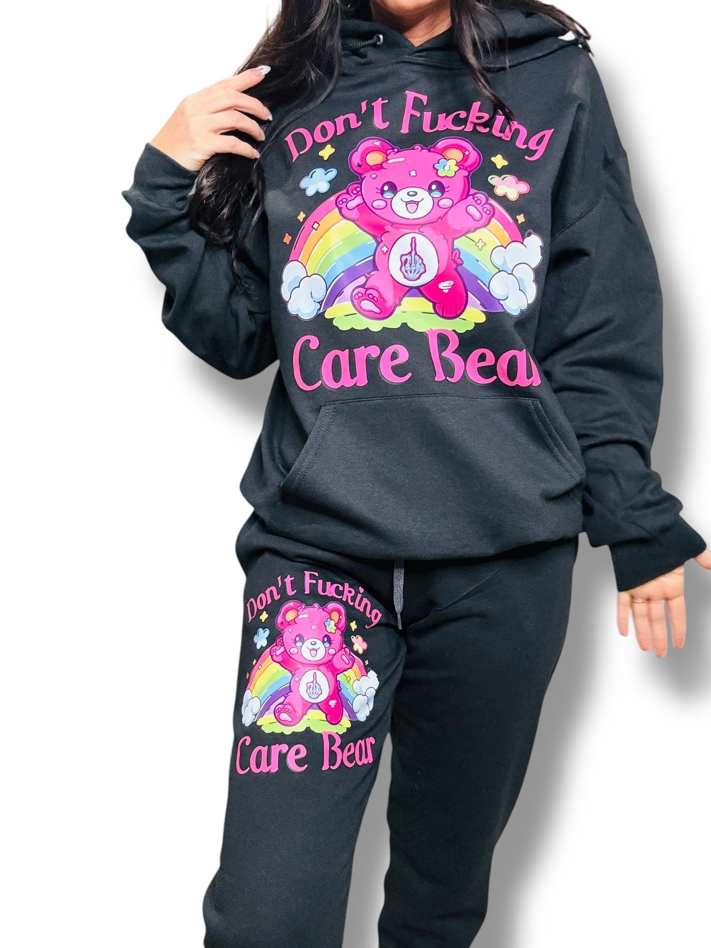 "Don't F***ing Care Bear " Graphic Short Sleeve/Hoodie/Crewneck Sweatshirt