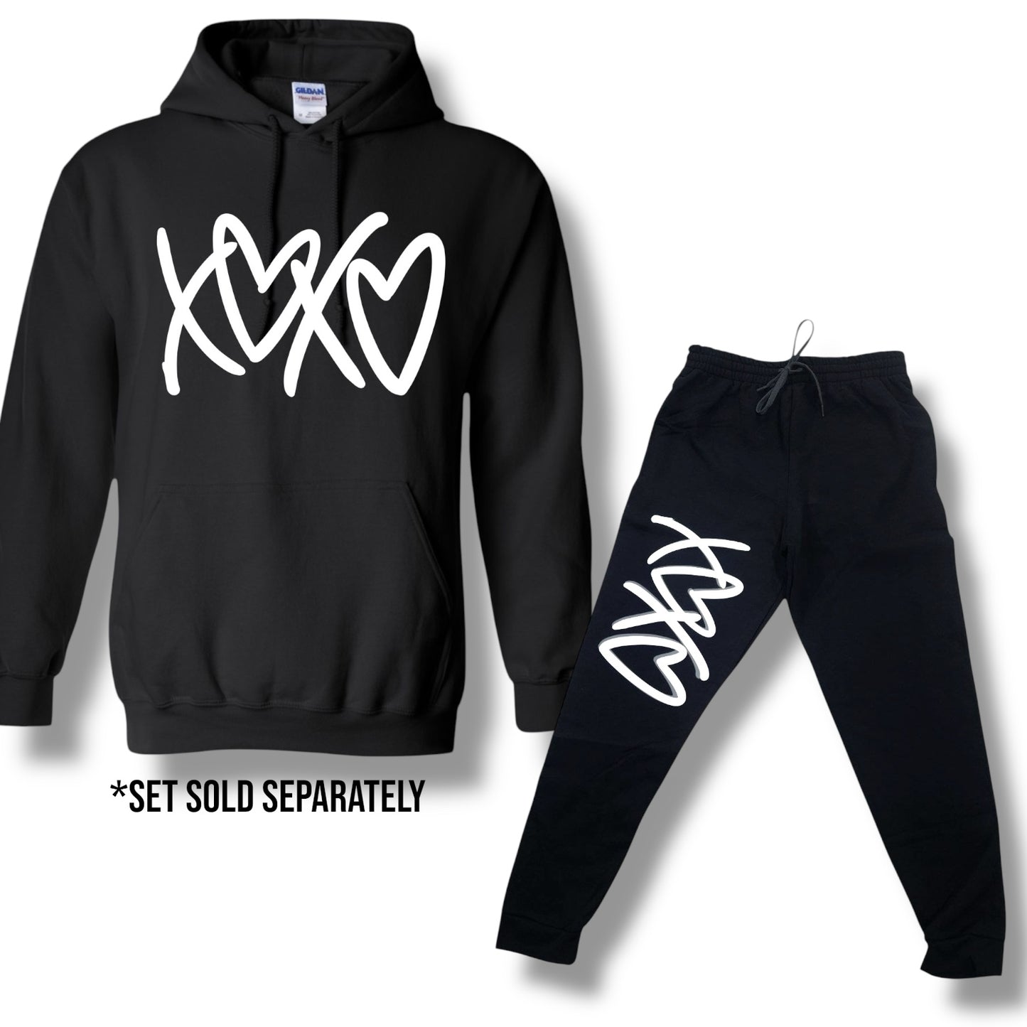 "XOXO" (White Ink) Graphic Joggers