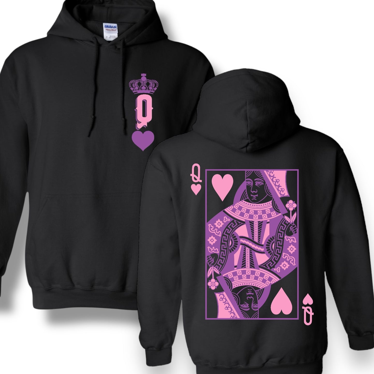 "Queen Of Hearts" Graphic Short Sleeve/ Hoodie/Crewneck Sweatshirt