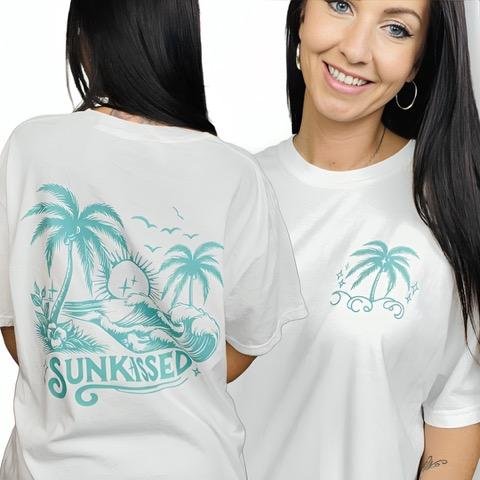"Sunkissed" (Turquoise Ink) Short Sleeve T Shirt