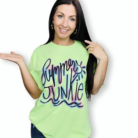 "Summer Junkie" Short Sleeve T Shirt