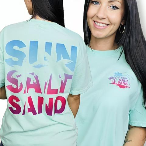 "Sun Salt Sand" Short Sleeve T Shirt