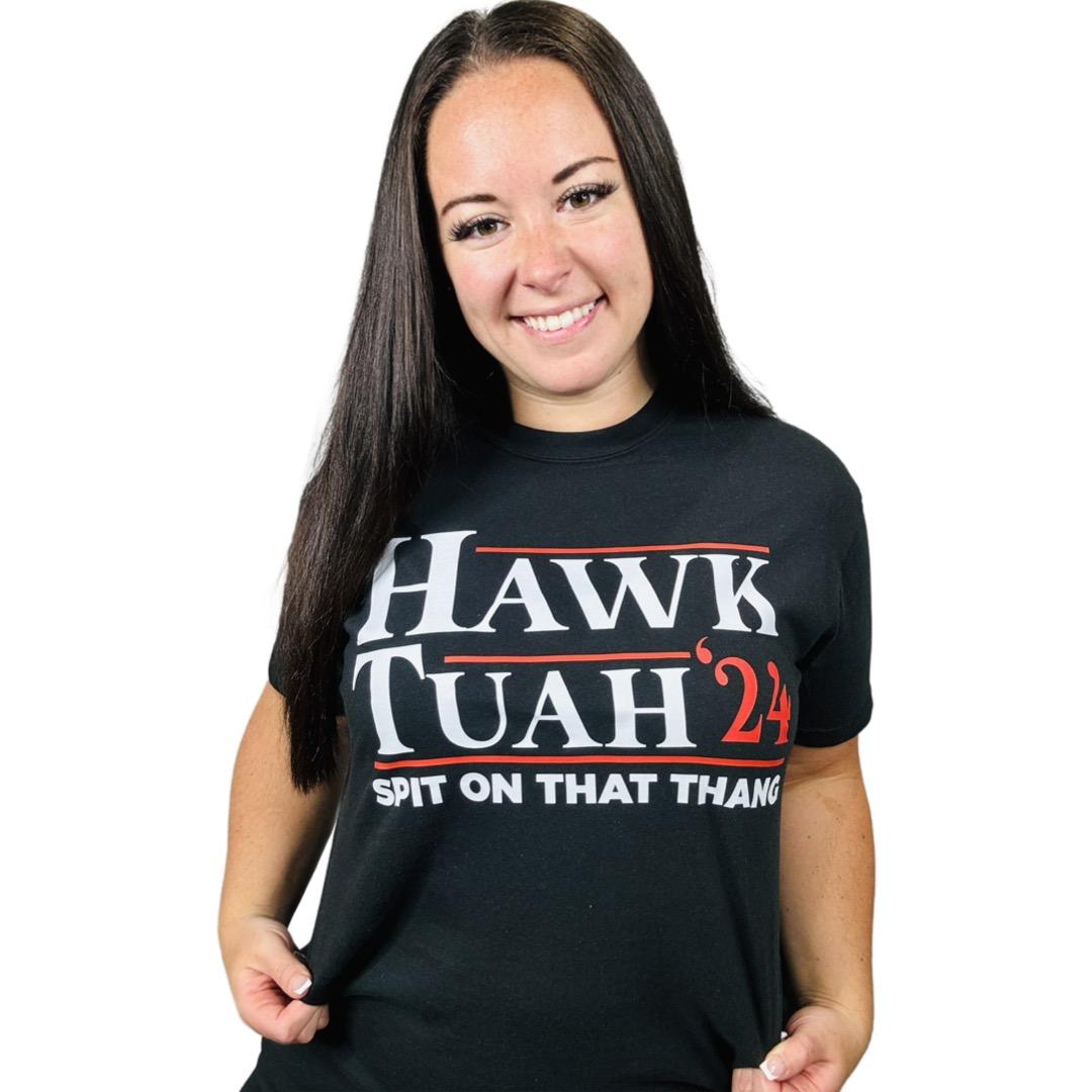 "Hawk Tuah '24" Short Sleeve T Shirt
