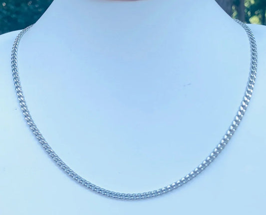 Stainless Steel Cuban Chain - 18"