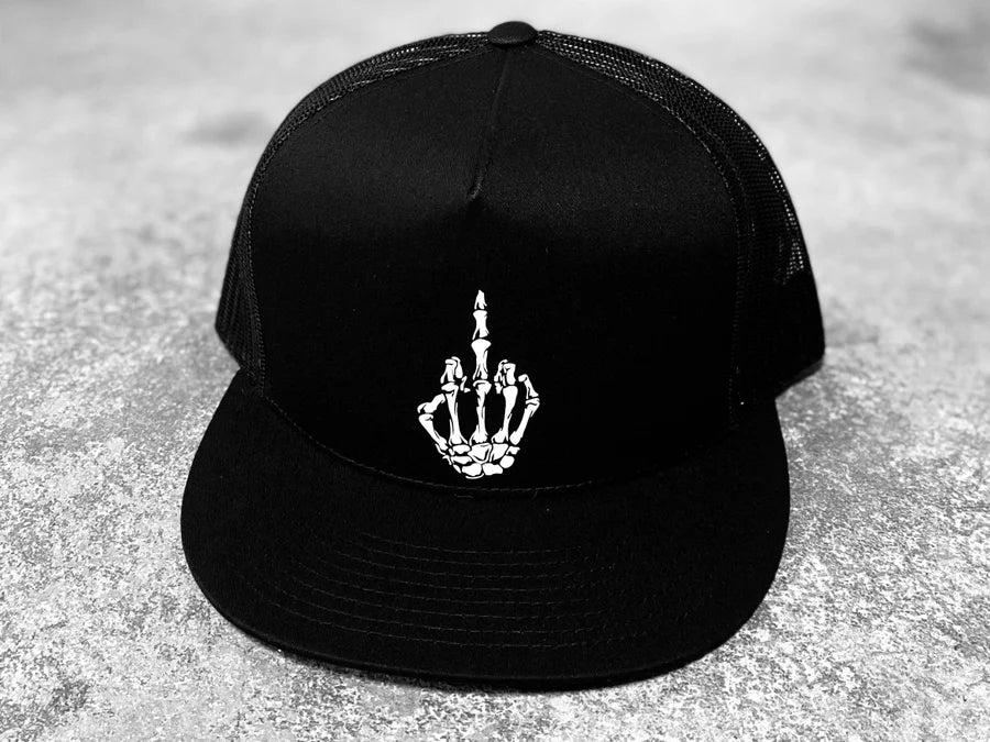 "FU" Black Snapback Hat