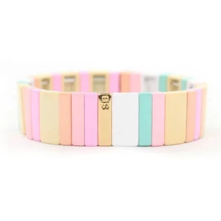 Savvy Bling Pastel Tile Enamel Bracelet