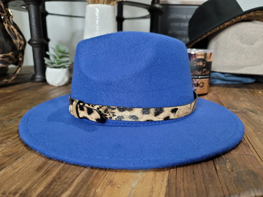 Wool Fashion Fedora - Blue