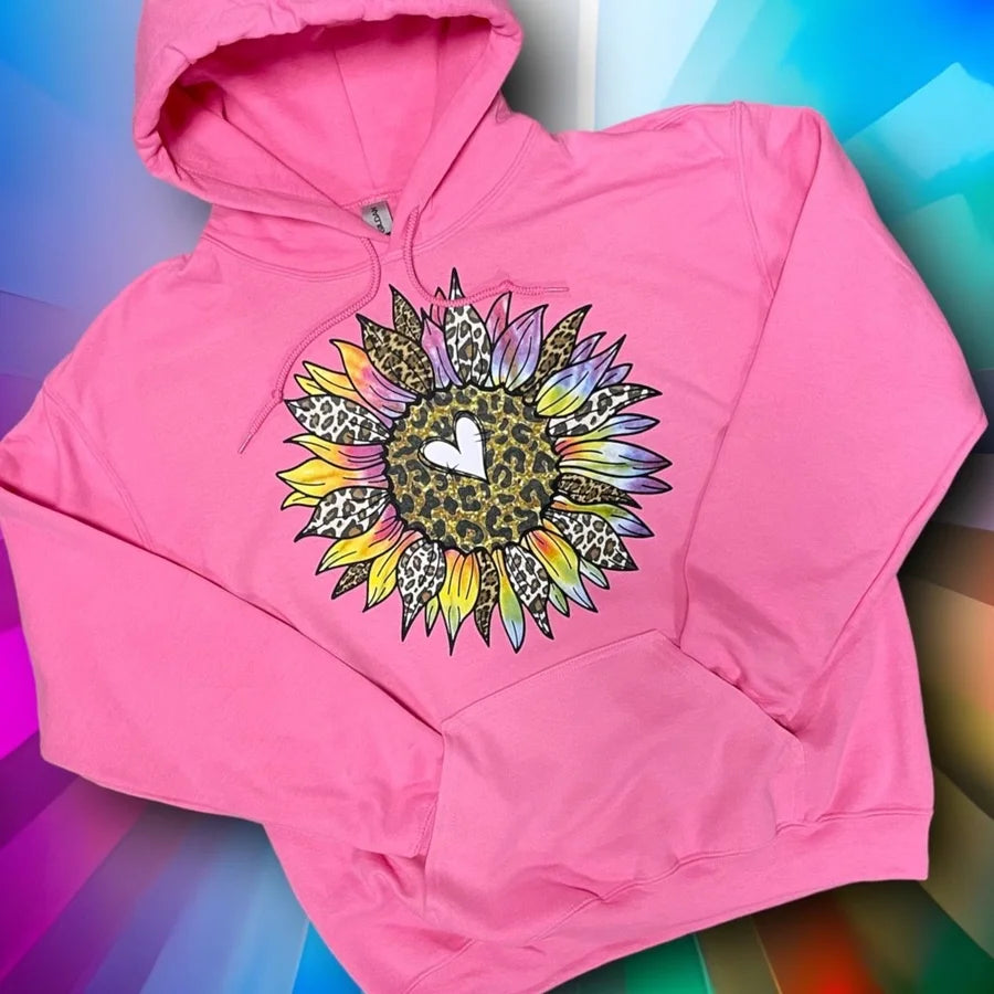 "Tie Dye Sunflower" Short Sleeve/Crewneck/Hoodie