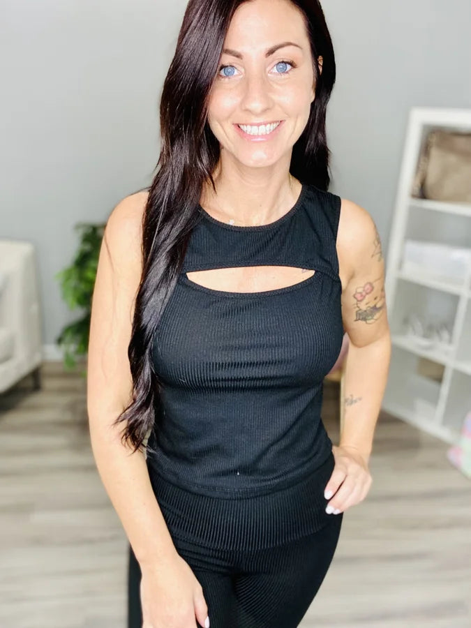 Reg/Plus Black Cardigan, Sleeveless Top, Lounge Pants *Sold Separately*