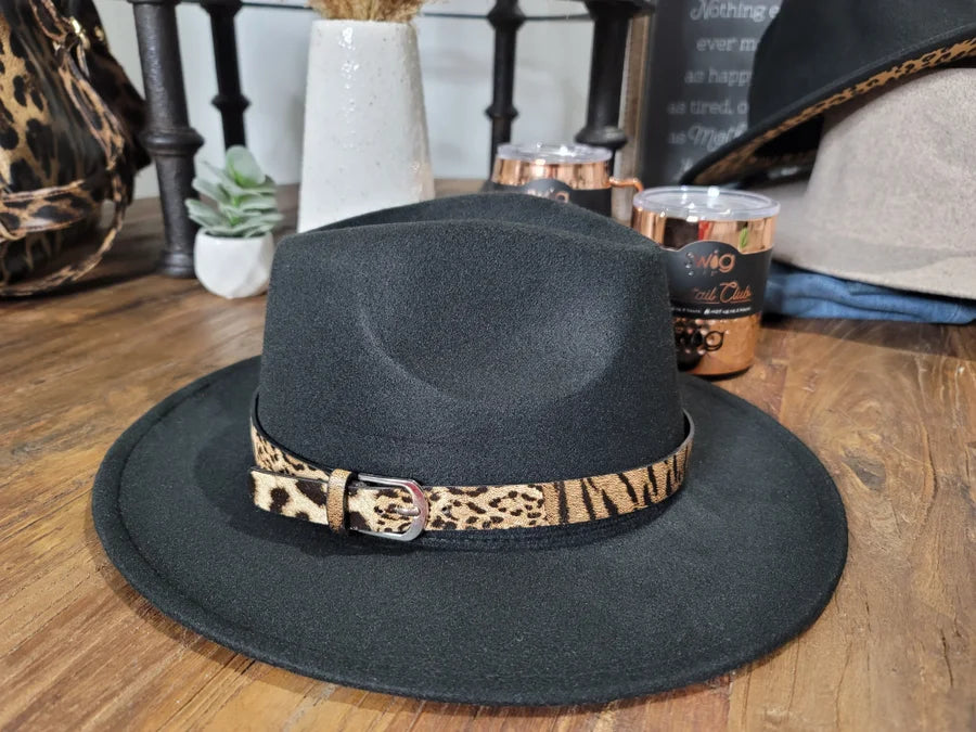 Wool Fashion Fedora - Black