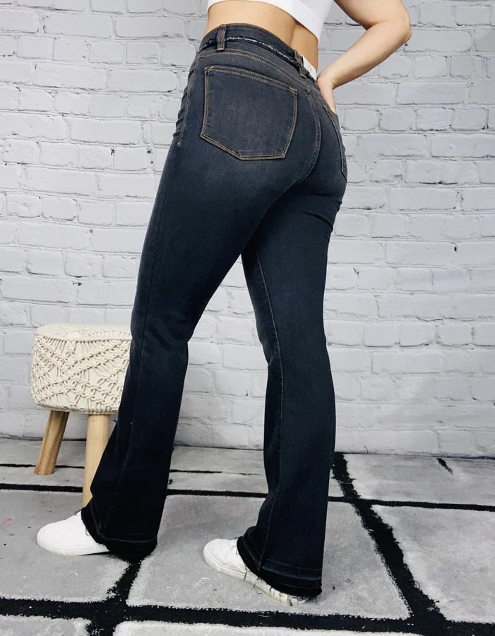 Judy Blue - "Sabrina" Black High-Waisted Slim Bootcut Jeans - Reg/Plus