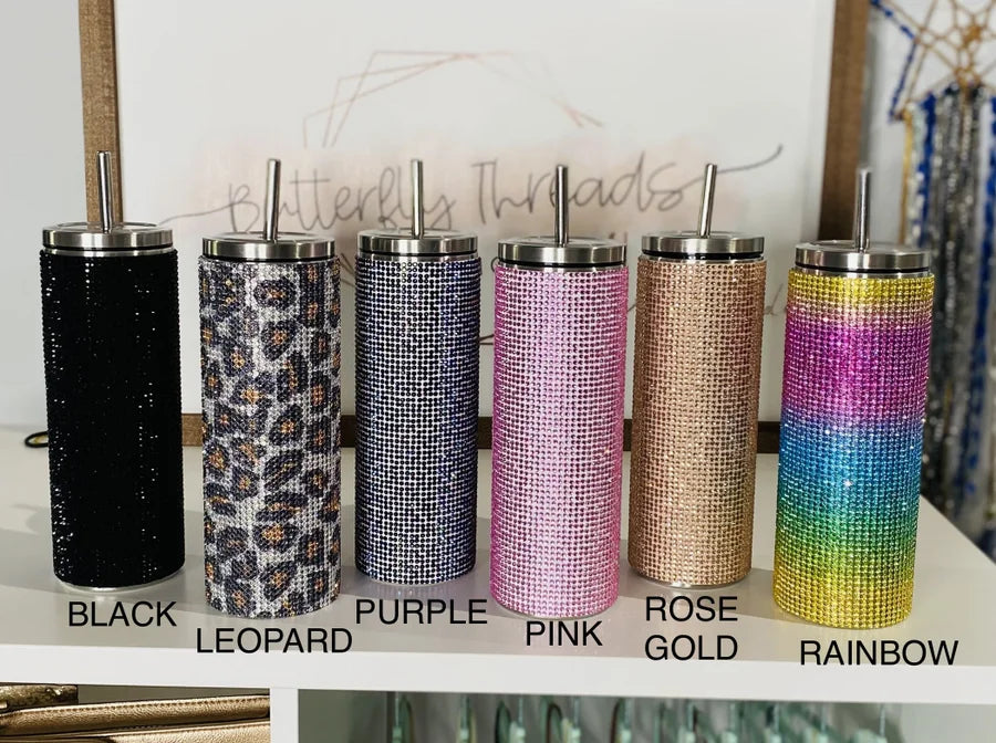 Rhinestone Crystal Bling Tumblers (Multiple Awesome Colors)