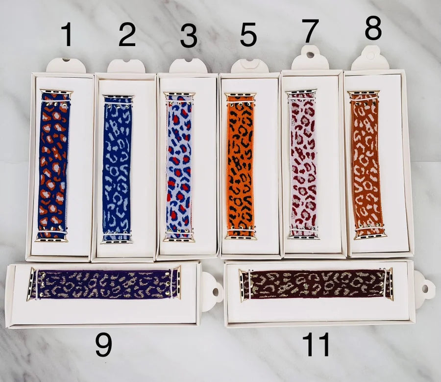 Erimish Leopard Print Smart Watch Bands (Multiple Styles)