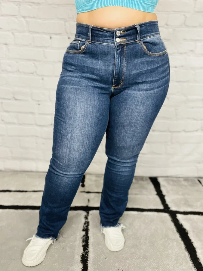 Judy Blue - "Felicia" Dark Blue High-Waisted Bootcut Jeans - Reg/Plus