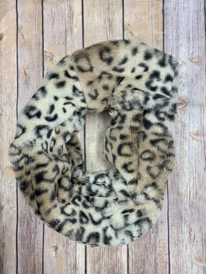 Beige Animal Print Scarf