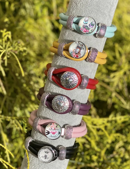 Solid Colored Snap Bracelets