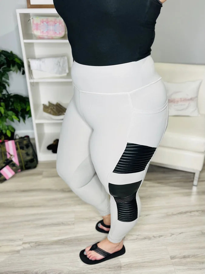 Reg/Plus Stone Grey Stretchy Leggings