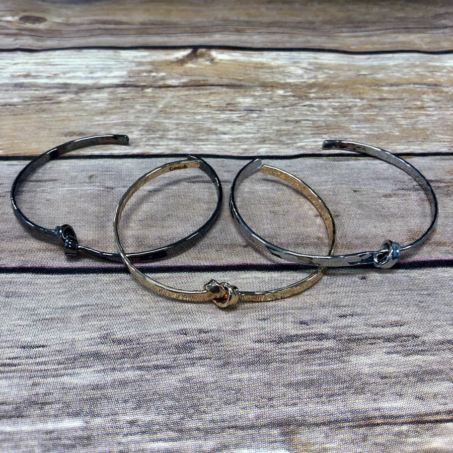 Erimish Knotted Metal Cuff Bracelets (Multiple Colors)