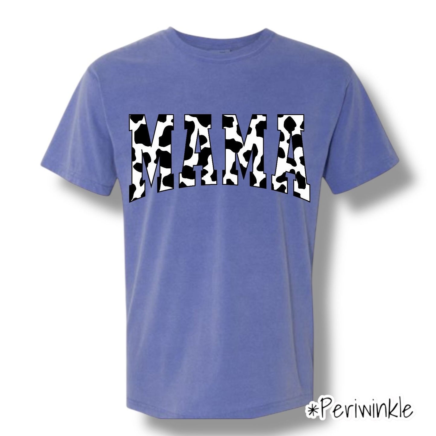 "Mama Cow" Front Print Only Graphic Short Sleeve Shirt