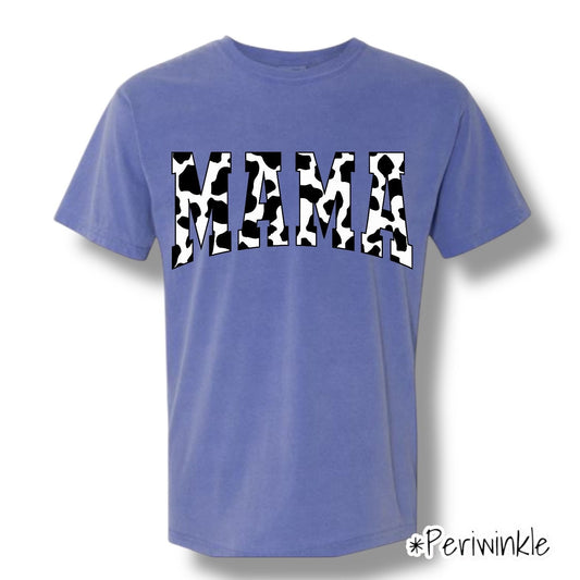 "Mama Cow" Front Print Only Graphic Short Sleeve Shirt