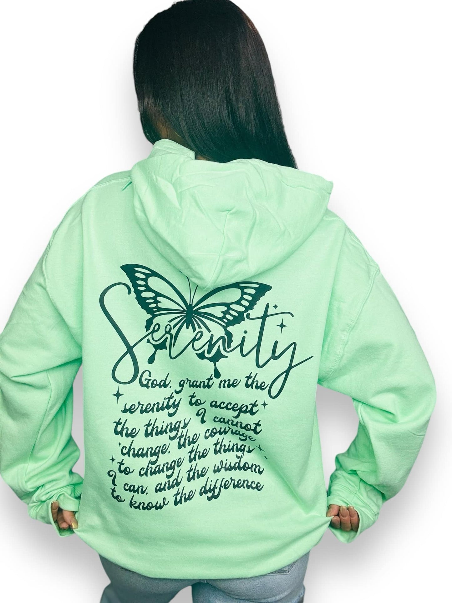 "Serenity" (Black Ink) Graphic Hoodie/Crewneck Sweatshirt