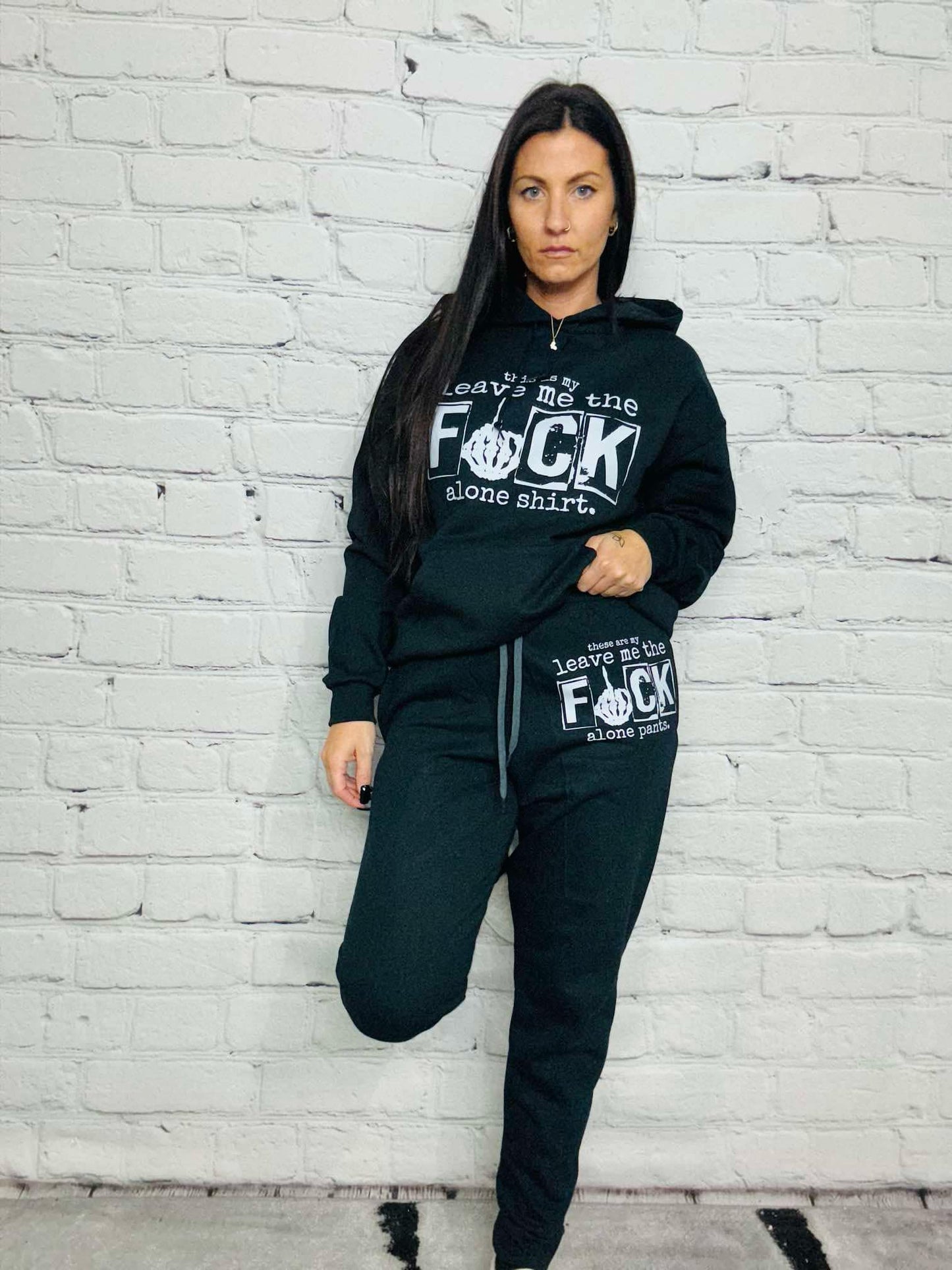 "Leave Me The F*** Alone" Graphic Hoodie/Crewneck Sweatshirt