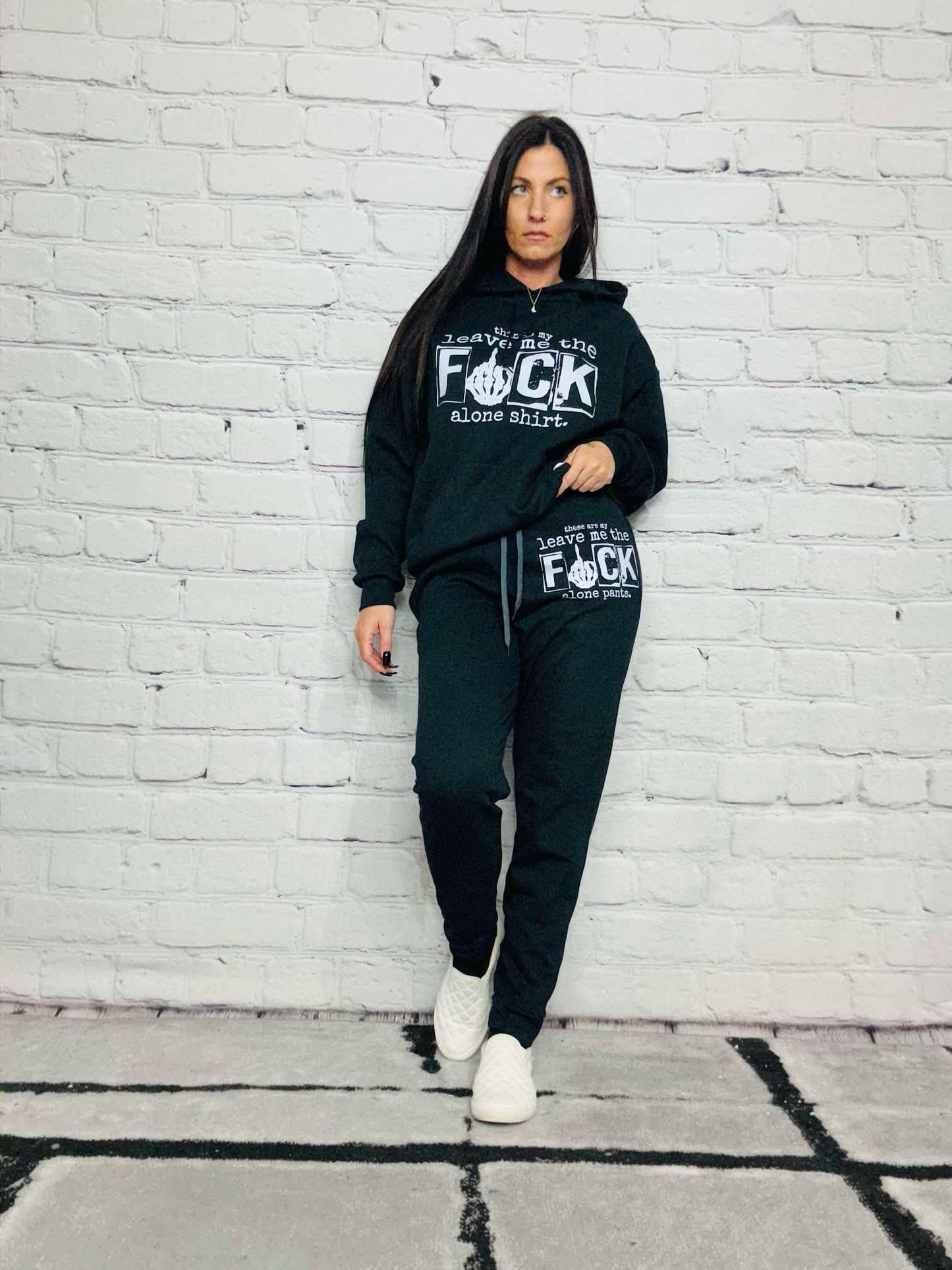 "Leave Me The F*** Alone" Graphic Hoodie/Crewneck Sweatshirt