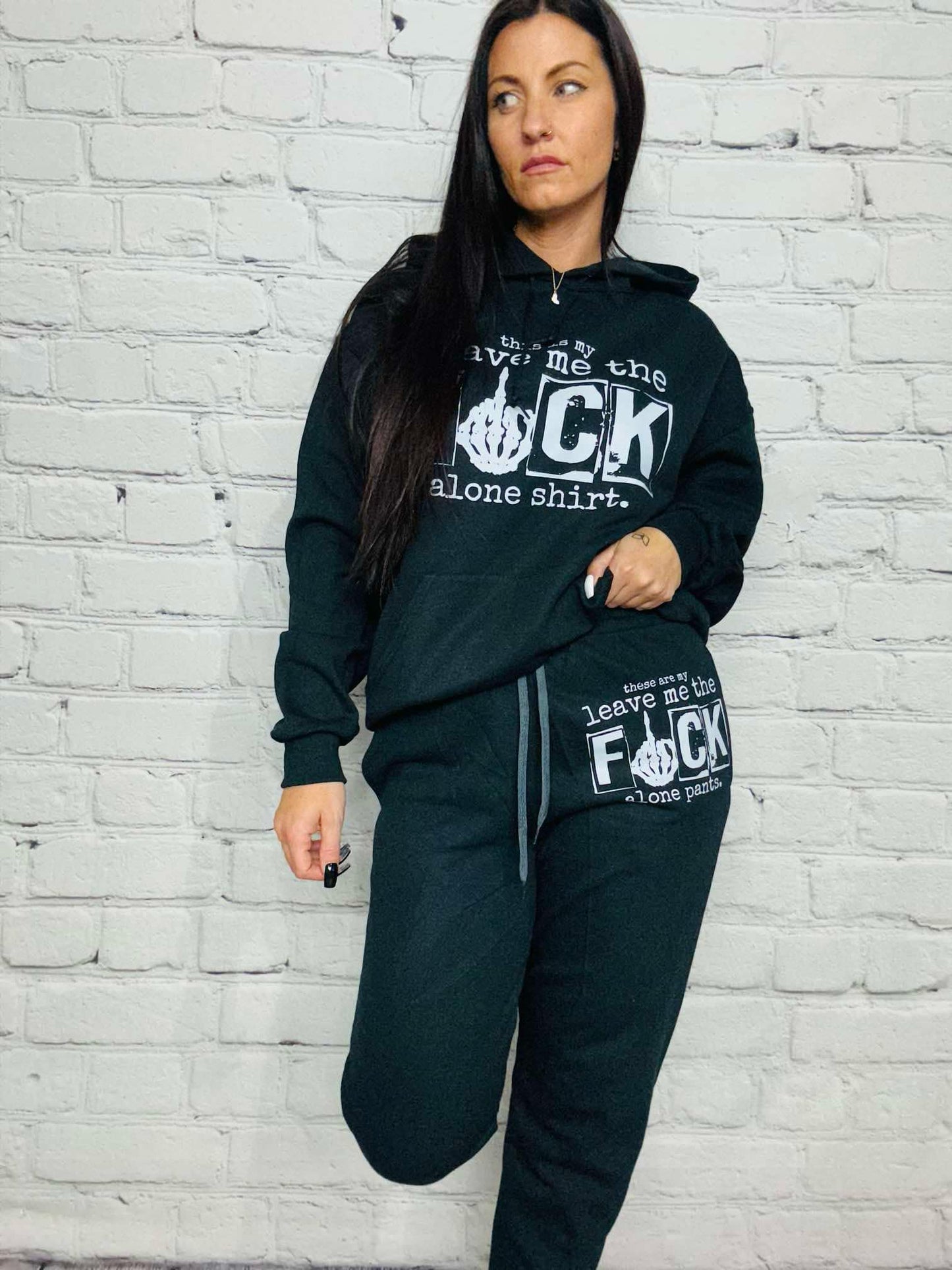 "Leave Me The F*** Alone" Graphic Hoodie/Crewneck Sweatshirt