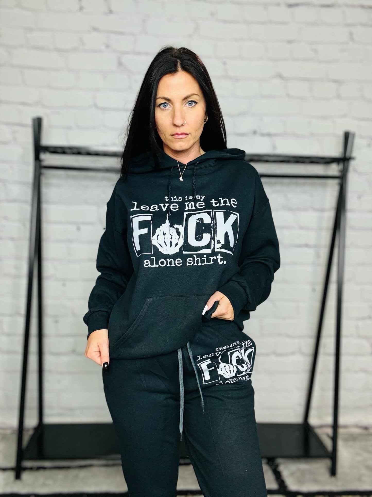 "Leave Me The F*** Alone" Graphic Hoodie/Crewneck Sweatshirt