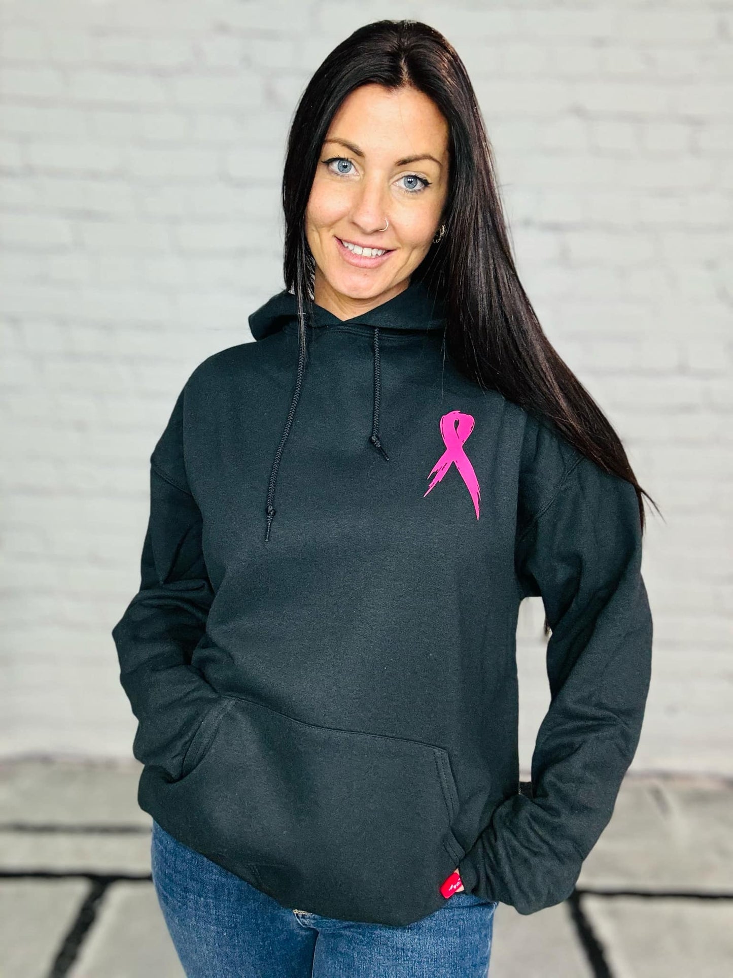 "Pink Ribbon" Graphic Short Sleeve T-Shirt/Hoodie/Crewneck Sweatshirt